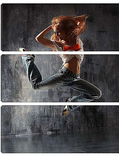 Модульная картина - Танцовщица в прыжке
