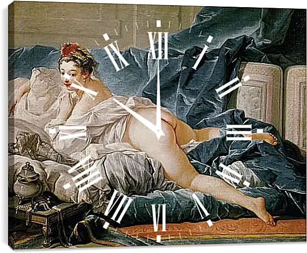 Часы картина - Портрет 15 летней Луизы о Мёрфи. Франсуа Буше