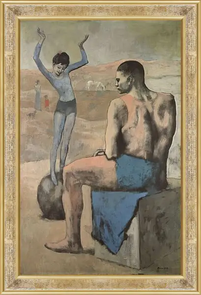 Картина в раме - Девочка на шаре. Пабло Пикассо