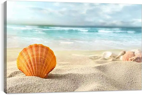 Постер на подрамнике - Морской пляж