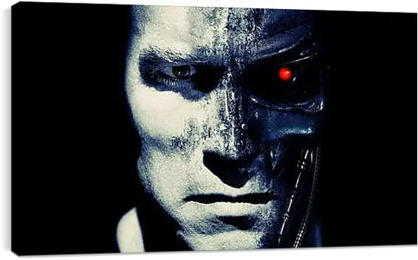 Постер на подрамнике - Арнольд Шварценеггер. Красный глаз. Терминатор