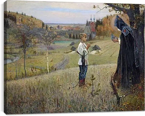 Постер на подрамнике - Видение отроку Варфоломею. Нестеров Михаил