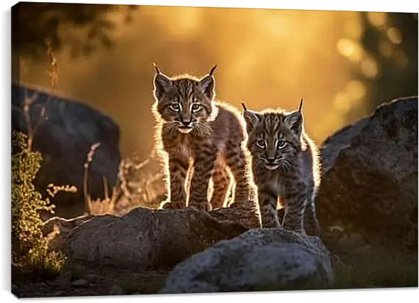 Постер на подрамнике - Рыси