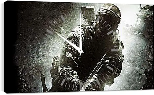 Часы картина - call of duty, soldier, gun