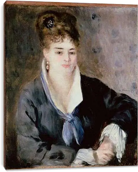 Постер на подрамнике - Woman in Black. Пьер Огюст Ренуар