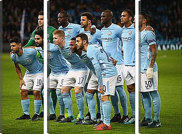 Модульная картина - Фото перед матчем. Манчестер Сити. Manchester City