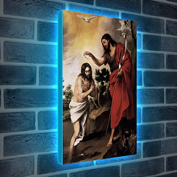 Лайтбокс световая панель - Крещение Христа. Бартоломе Эстебан Мурильо