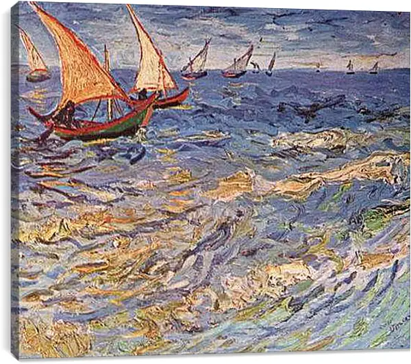 Постер на подрамнике - Море в Сент-Марье. Винсент Ван Гог