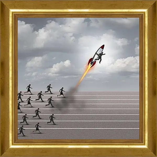 Картина в раме - К светлому будущему