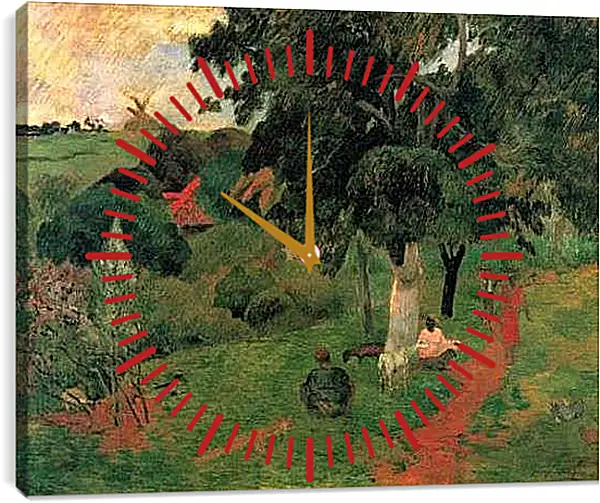 Часы картина - Alles et Venues, Martinique. Пришли и ушли, Мартиника. Поль Гоген