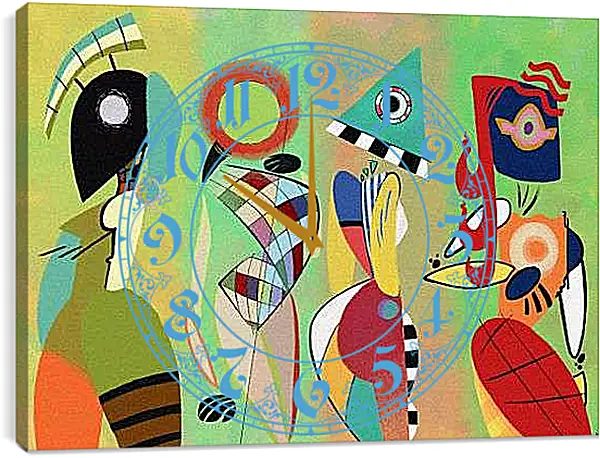 Часы картина - Дамы Кандинского. Кандинский Василий