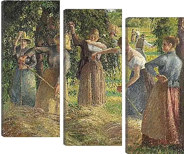 Модульная картина - Жатва в Эраньи. Камиль Писсарро