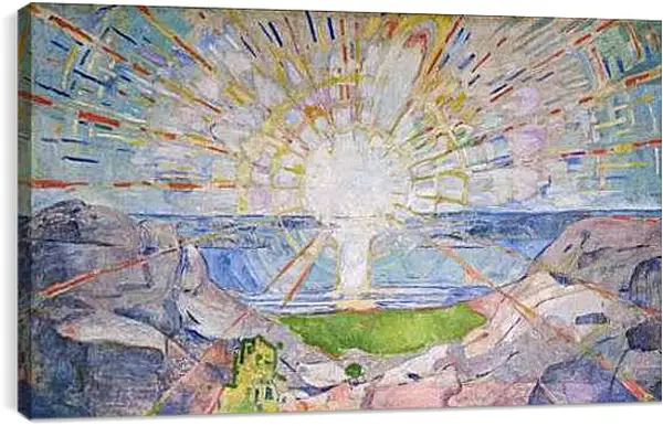 Постер на подрамнике - The Sun 1. Солнце 1. Эдвард Мунк