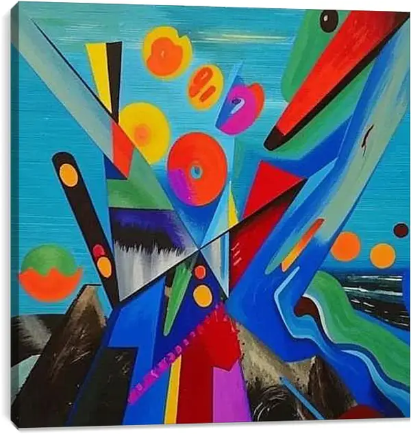 Постер на подрамнике - Симфония цвета и линий