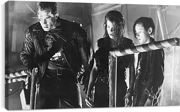 Постер на подрамнике - Шварценеггер. Гамильтон. Уолтер. Терминатор 2