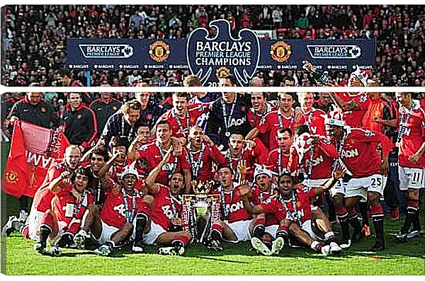 Модульная картина - Победа в АПЛ. ФК Манчестер Юнайтед. FC Manchester United