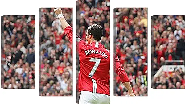 Модульная картина - Криштиану Роналду. Манчестер Юнайтед.