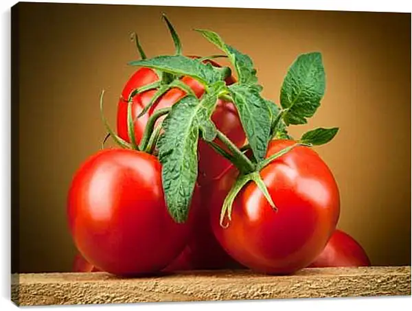 Постер на подрамнике - Спелые помидоры. Сочные Томаты.