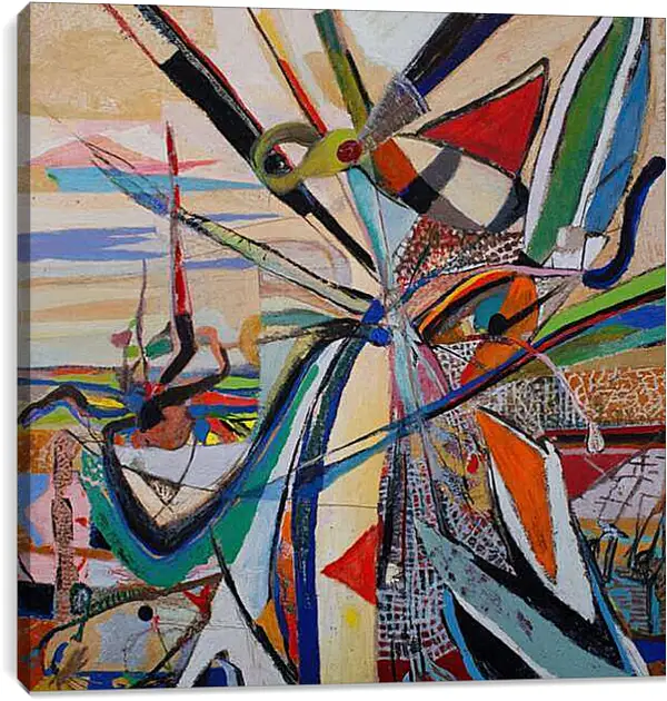 Постер на подрамнике - Вибрация абстрактной живописи 1