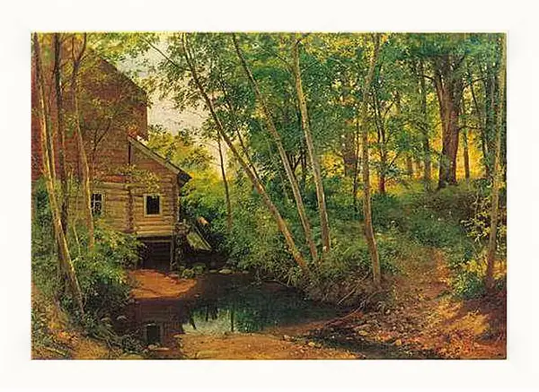 Картина в раме - Лесной пейзаж. Иван Шишкин