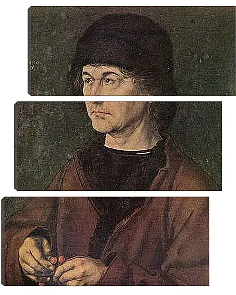 Модульная картина - Portrat Albrecht Dü. Альбрехт Дюрер Старший. Альбрехт Дюрер