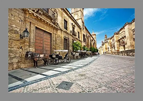 Картина в раме - Улица в Испанском городке