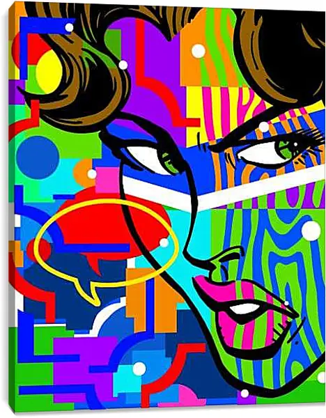 Постер на подрамнике - Злая девушка