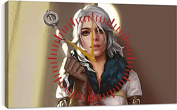 Часы картина - The Witcher (Ведьмак), Цирилла Ласточка (Zirael)