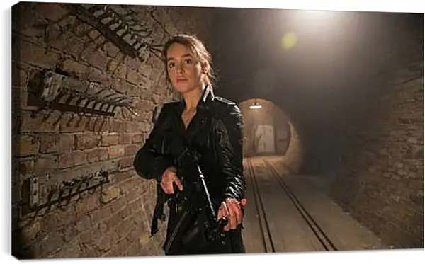 Постер на подрамнике - Эмилия Кларк. Автомат. Терминатор Генезис