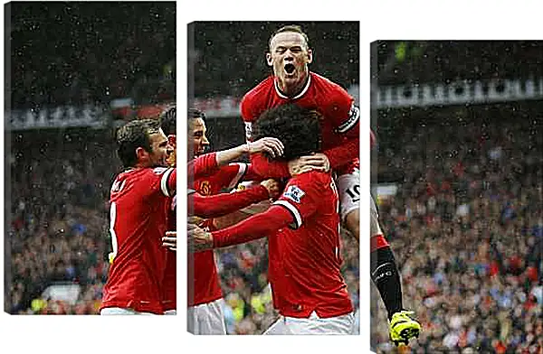 Модульная картина - Празднование гола. Манчестер Юнайтед. Manchester United