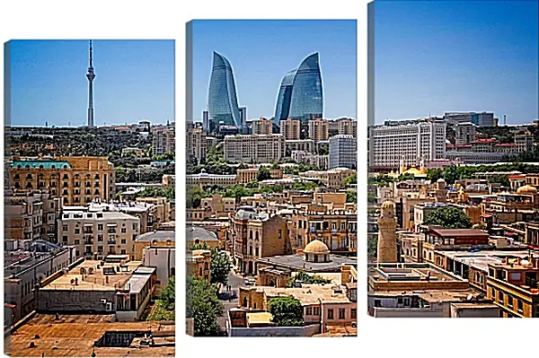Модульная картина - Баку. Высотки. Модульная картина - Баку. Высотки.