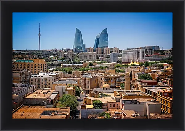 Картина в раме - Баку. Высотки. Картина в раме - Баку. Высотки.