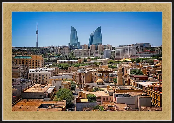 Картина в раме - Баку. Высотки. Картина в раме - Баку. Высотки.