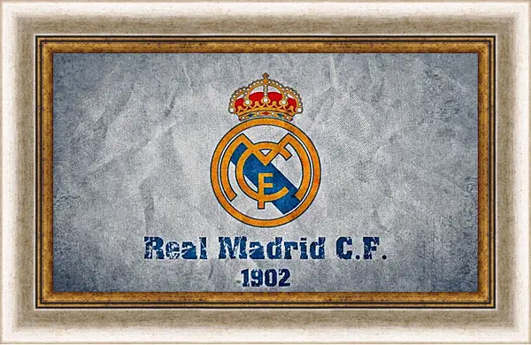 Картина в раме - Эмблема Реал Мадрид. Real Madrid. Картина в раме - Эмблема Реал Мадрид. Real Madrid.