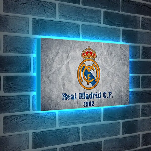 Лайтбокс световая панель - Эмблема Реал Мадрид. Real Madrid. Лайтбокс световая панель - Эмблема Реал Мадрид. Real Madrid.