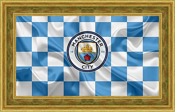 Картина в раме - Эмблема Манчестер Сити. Manchester City. Картина в раме - Эмблема Манчестер Сити. Manchester City.