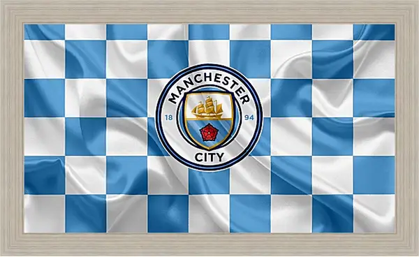 Картина в раме - Эмблема Манчестер Сити. Manchester City. Картина в раме - Эмблема Манчестер Сити. Manchester City.