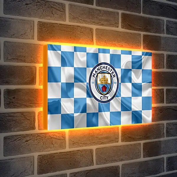 Лайтбокс световая панель - Эмблема Манчестер Сити. Manchester City. Лайтбокс световая панель - Эмблема Манчестер Сити. Manchester City.