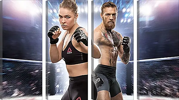Модульная картина - UFC. Ронда Роузи и Конор МакГрегор Модульная картина - UFC. Ронда Роузи и Конор МакГрегор