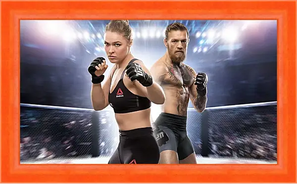 Картина в раме - UFC. Ронда Роузи и Конор МакГрегор Картина в раме - UFC. Ронда Роузи и Конор МакГрегор