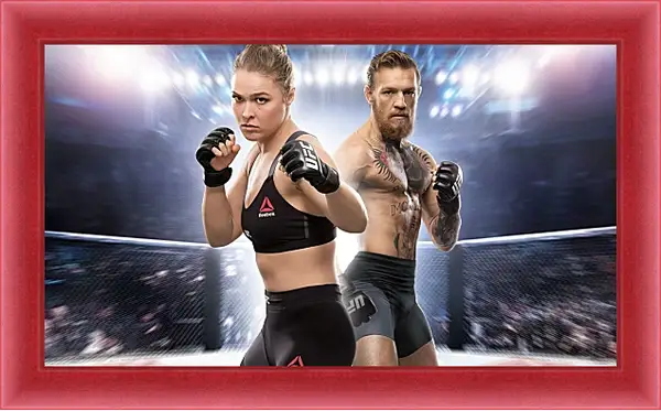 Картина в раме - UFC. Ронда Роузи и Конор МакГрегор Картина в раме - UFC. Ронда Роузи и Конор МакГрегор