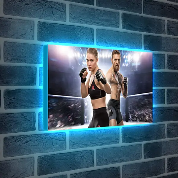 Лайтбокс световая панель - UFC. Ронда Роузи и Конор МакГрегор Лайтбокс световая панель - UFC. Ронда Роузи и Конор МакГрегор