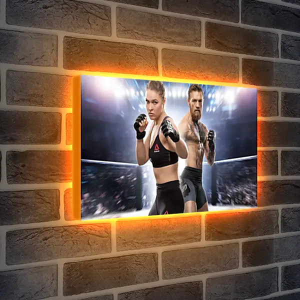 Лайтбокс световая панель - UFC. Ронда Роузи и Конор МакГрегор Лайтбокс световая панель - UFC. Ронда Роузи и Конор МакГрегор