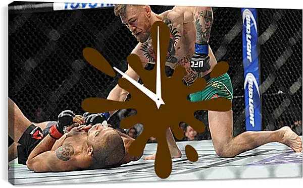 Часы картина - UFC. MMA. Конор МакГрегор в бою. Часы картина - UFC. MMA. Конор МакГрегор в бою.