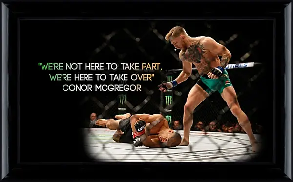 Картина в раме - UFC. MMA. Бой. Конор МакГрегор. Картина в раме - UFC. MMA. Бой. Конор МакГрегор.