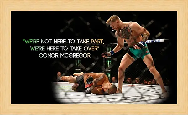 Картина в раме - UFC. MMA. Бой. Конор МакГрегор. Картина в раме - UFC. MMA. Бой. Конор МакГрегор.