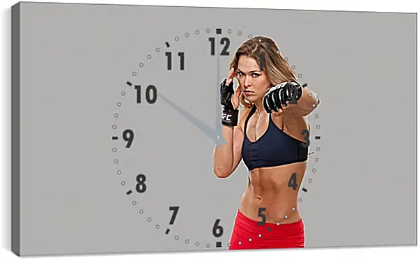 Часы картина - UFC. MMA. Ронда Роузи. Удар. Часы картина - UFC. MMA. Ронда Роузи. Удар.