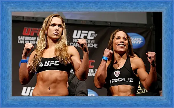 Картина в раме - UFC. MMA. Ронда Роузи перед боем. Картина в раме - UFC. MMA. Ронда Роузи перед боем.