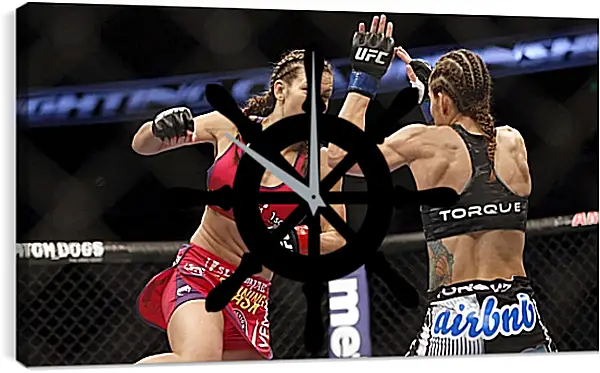 Часы картина - UFC. MMA. Бой. Девушки. Часы картина - UFC. MMA. Бой. Девушки.