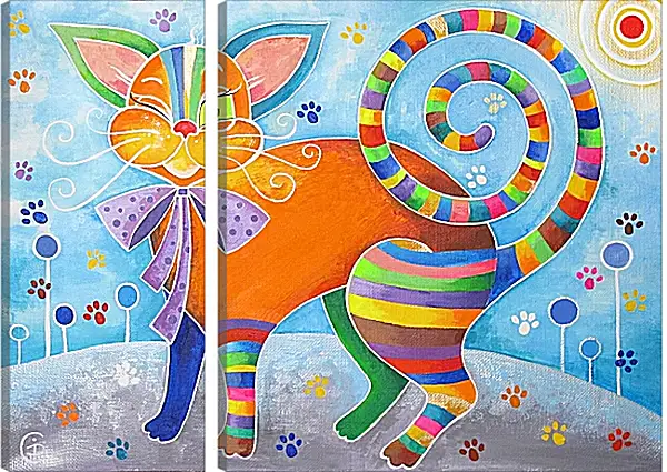 Модульная картина - Кот Модульная картина - Кот
